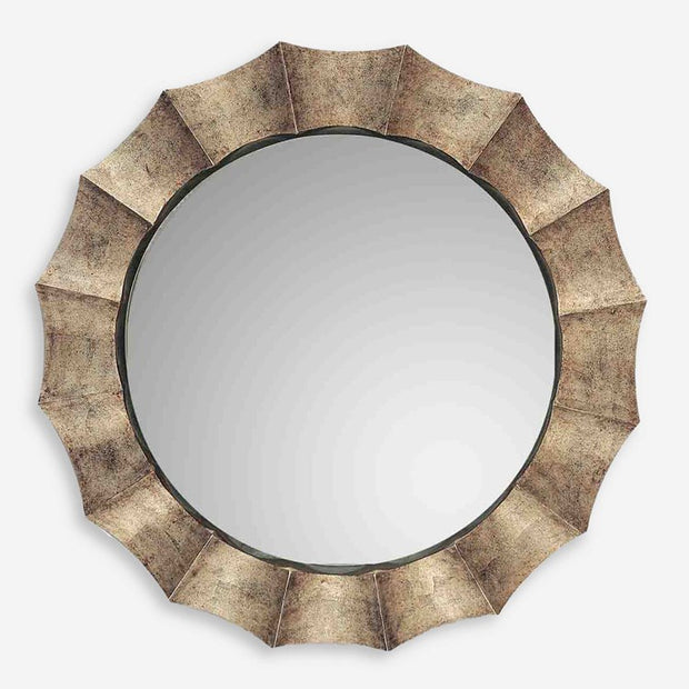 Uttermost Gotham Brushed Champagne Round Mirror