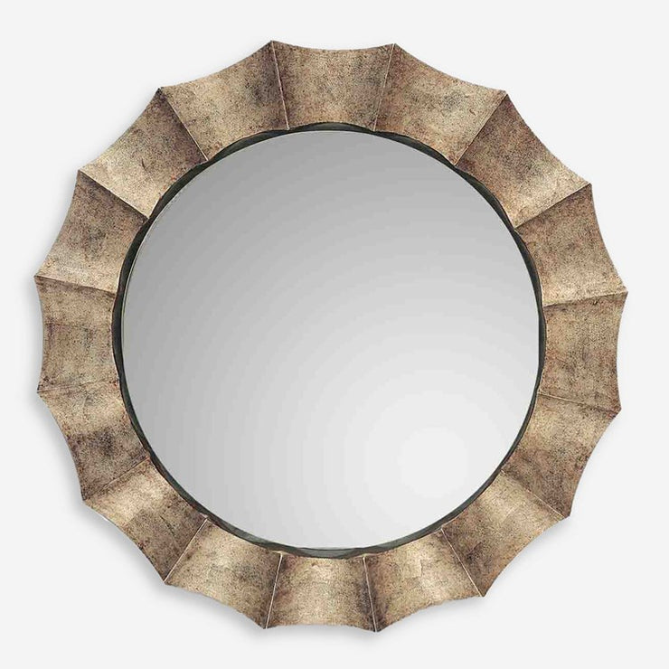 Uttermost Gotham Brushed Champagne Round Mirror