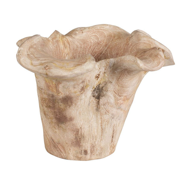 Uttermost Teak Flow White Washed Wood Bowl Indoor and Outdoor Use