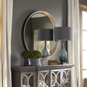 Uttermost Serenza Silver Leaf Round Mirror