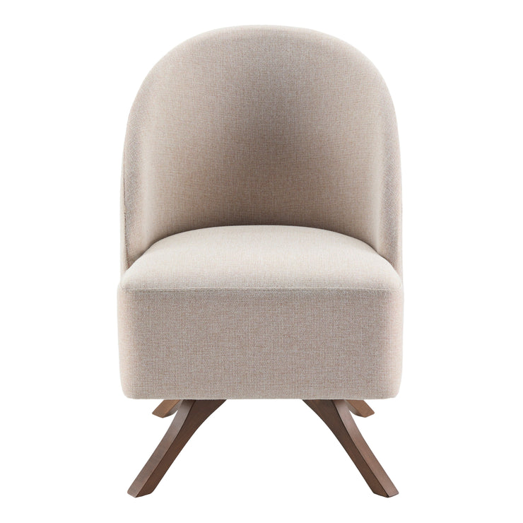 Surya Coda Modern Swivel Chair With Wood Legs