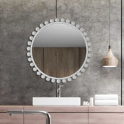 Uttermost Cyra White Iron Round Mirror
