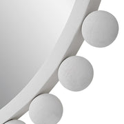 Uttermost Cyra White Iron Round Mirror