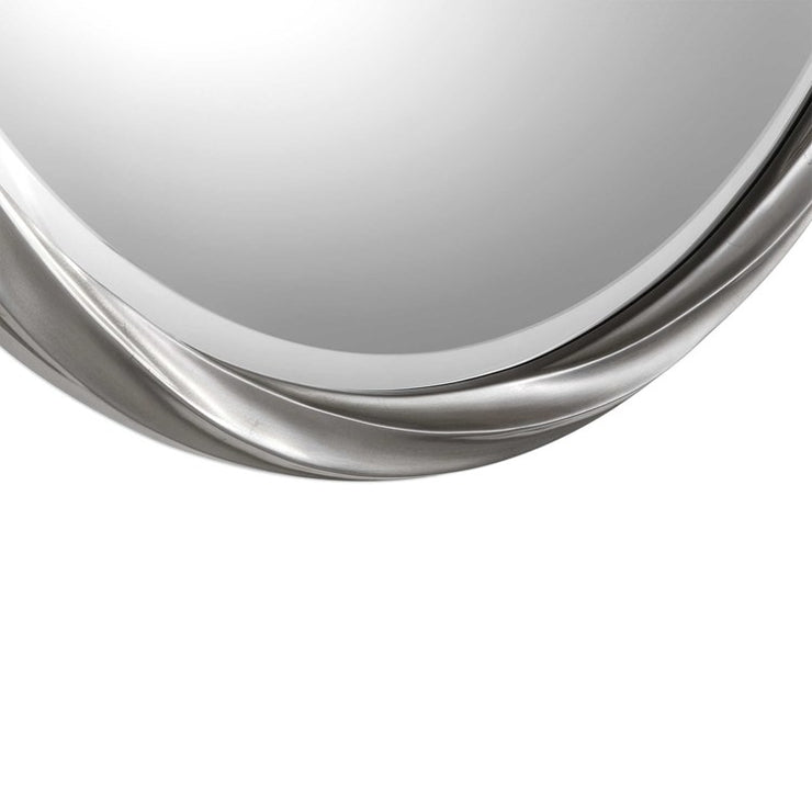 Uttermost Orion Metallic Silver Leaf Round Mirror