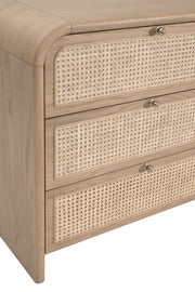 Essentials For Living Cannes 6- Drawer Double Dresser ~ Natural Oak, Cane