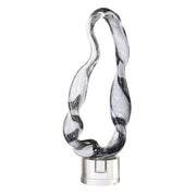 Uttermost Luminous Twist Smoked Glass Sculpture With Crystal Base
