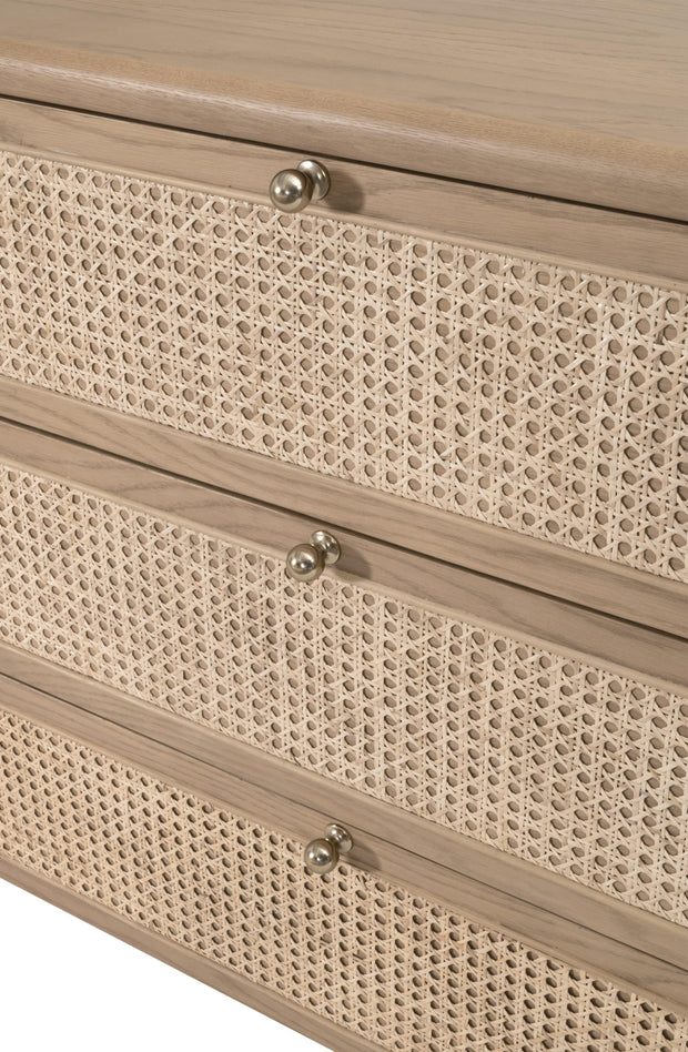 Essentials For Living Cannes 6- Drawer Double Dresser ~ Natural Oak, Cane