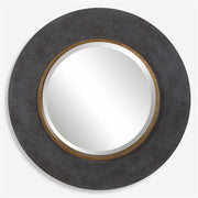 Uttermost Saul Mottled Charcoal Round Mirror