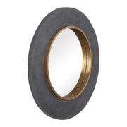 Uttermost Saul Mottled Charcoal Round Mirror