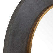 Uttermost Saul Mottled Charcoal Round Mirror