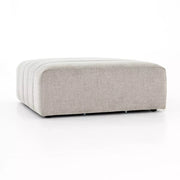 Four Hands Langham Channeled Ottoman ~ Napa Sandstone Upholstered Performance Fabric