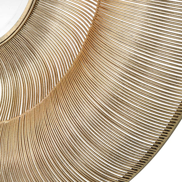 Uttermost Bauble Antiqued Gold Iron Round Mirror