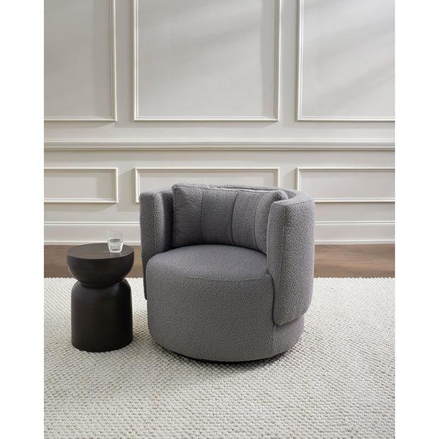 Surya Bingham Modern Charcoal Gray Swivel Chair
