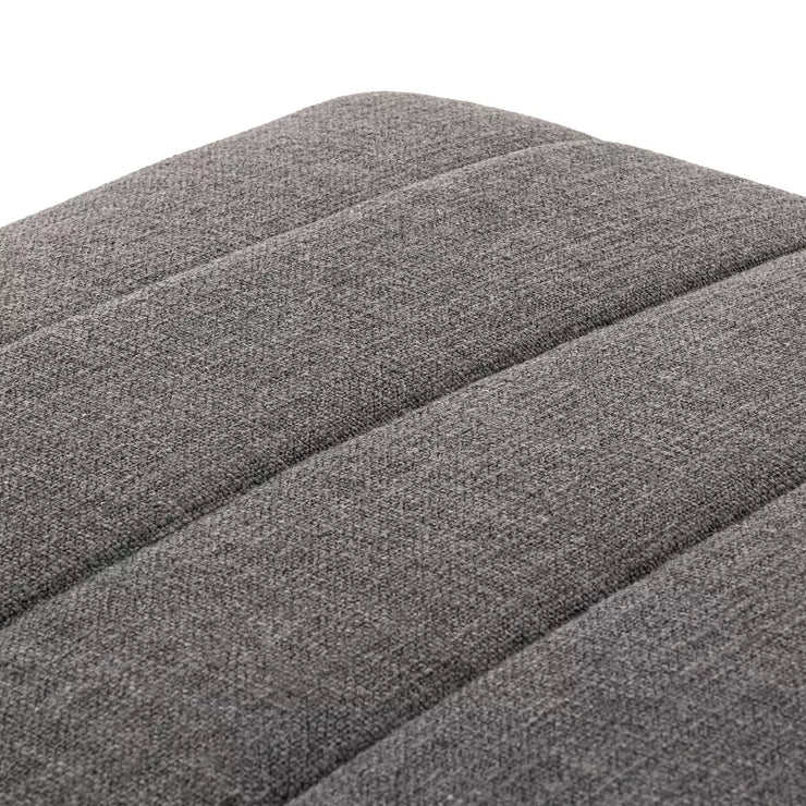 Four Hands Langham Channeled Ottoman ~ Saxon Charcoal Upholstered Fabric