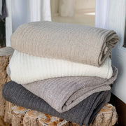 Barefoot Dreams Cozy Chic Lite Pearl Ribbed Throw