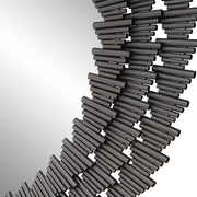 Uttermost Illusion Burnished Steel Silver 3 Dimensional Round Mirror