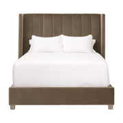 Essentials For Living Chandler King Bed ~ Caramel Velvet, Natural Gray Oak