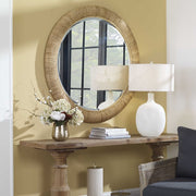 Uttermost Mariner Natural Woven Rattan Round Mirror