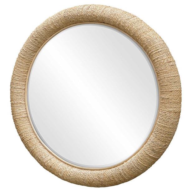 Uttermost Mariner Natural Woven Rattan Round Mirror