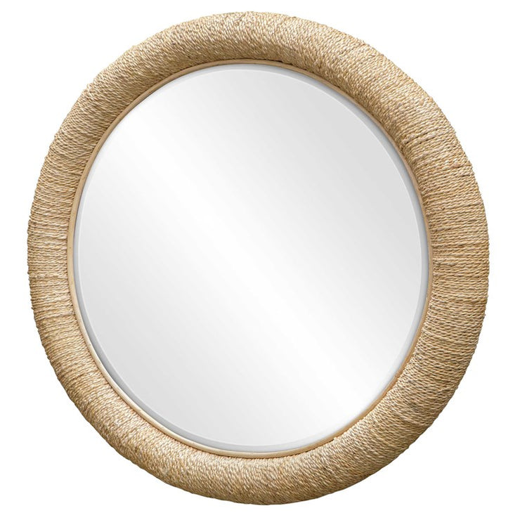 Uttermost Mariner Natural Woven Rattan Round Mirror