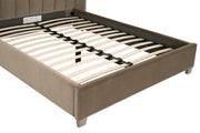 Essentials For Living Chandler Queen Bed ~ Caramel Velvet, Natural Gray Oak