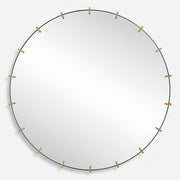 Uttermost Pali Black Iron with Antiqued Gold Large Round Mirror