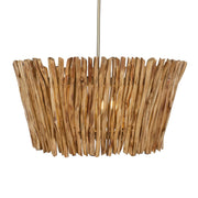 Uttermost Rhea Chandelier Trimmed Wooden Branches Shade