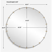Uttermost Pali Black Iron with Antiqued Gold Large Round Mirror