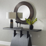 Uttermost Dutton Dark Stained Bamboo Round Mirror