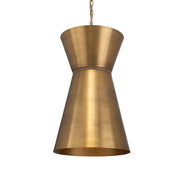 Uttermost Crocker Antique Brass Offset Cone Pendant