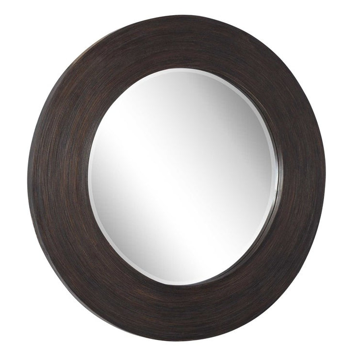 Uttermost Dutton Dark Stained Bamboo Round Mirror