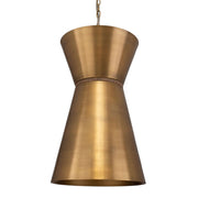 Uttermost Crocker Antique Brass Offset Cone Pendant