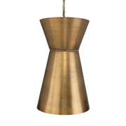 Uttermost Crocker Antique Brass Offset Cone Pendant