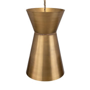 Uttermost Crocker Antique Brass Offset Cone Pendant