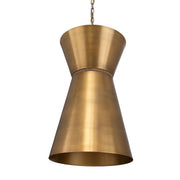 Uttermost Crocker Antique Brass Offset Cone Pendant