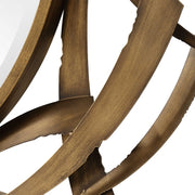 Uttermost Cutting Edge Antiqued Golden Bronze Round Mirror