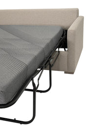 Essentials For Living Clara 112” Slim Arm Sleeper Queen LF Sectional ~ LiveSmart Gellar Jute, Natural Gray Oak