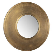 Uttermost Axel Antiqued Brass Round Mirror