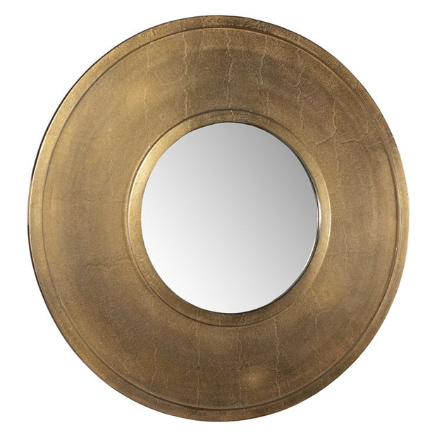 Uttermost Axel Antiqued Brass Round Mirror
