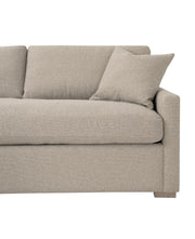 Essentials For Living Clara 112” Slim Arm Sleeper Queen LF Sectional ~ LiveSmart Gellar Jute, Natural Gray Oak