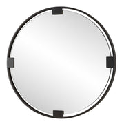 Uttermost Cornelia Dark Bronze Iron Round Mirror