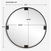 Uttermost Cornelia Dark Bronze Iron Round Mirror