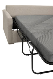 Essentials For Living Clara 112” Slim Arm Sleeper Queen RF Sectional ~ LiveSmart Gellar Jute, Natural Gray Oak