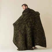 Kashwere Dark Olive and Pine Damask Cloud Throw Blanket