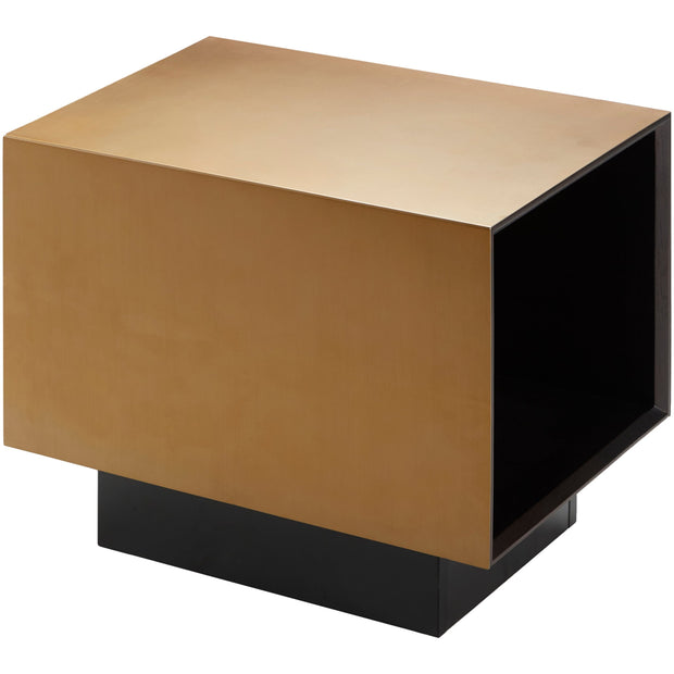 Surya Peaceful Modern Gold and Black Side Table