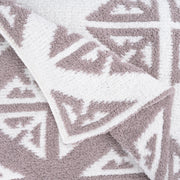 Kashwere Creme & Mink Tile Print Cloud Throw Blanket