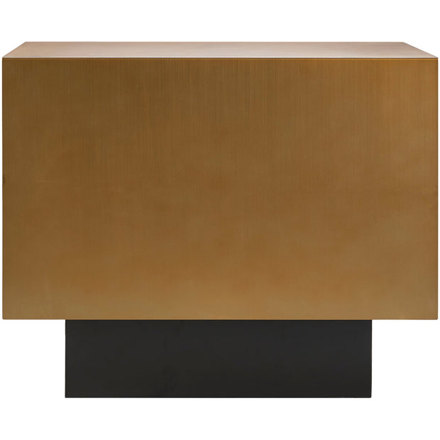Surya Peaceful Modern Gold and Black Side Table