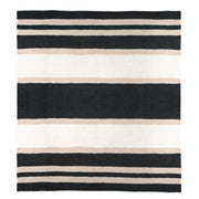 Kashwere Ultra Plush Multi Striped Midnight Grey, Wheat and Linen King Blanket