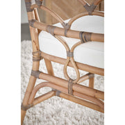 Essentials For Living Crescent Dining Chair ~ Matte Gray Rattan, Blanche, Matte Gray Binding