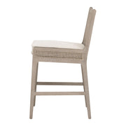 Essentials For Living Leone Counter Stool ~ LiveSmart Gellar Linen, Natural Gray Oak, Cane